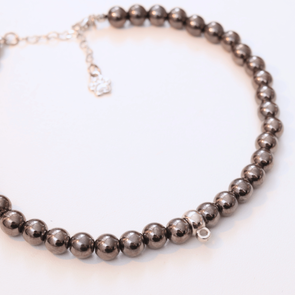 Coleira Charm - Preta Brilhante