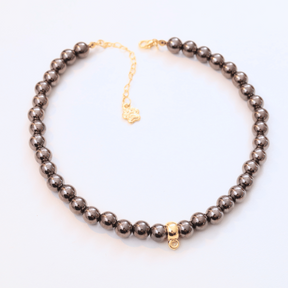 Coleira Charm - Preta Brilhante