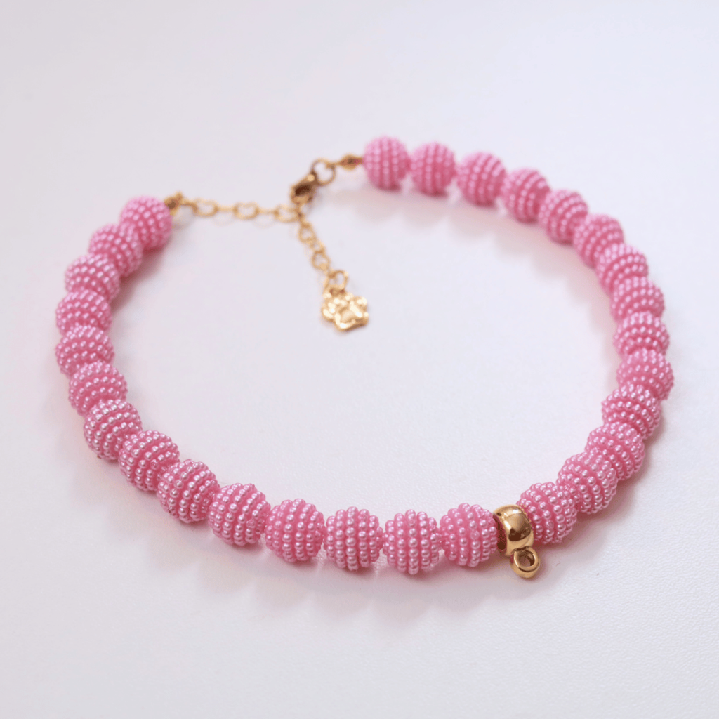 Coleira Glamour Pet - Rosa
