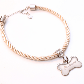 Coleira Mimo Pet com Plaquinha de Identificação Personalizada - Pérola