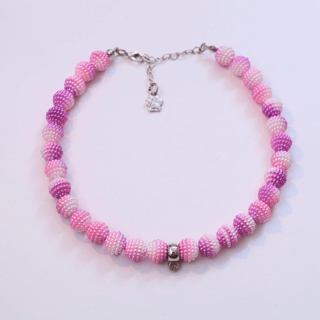 Coleira Glamour Pet - Rosa e Roxo