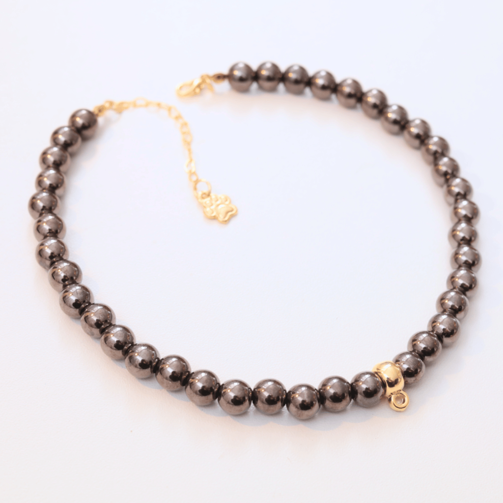 Coleira Charm - Preta Brilhante